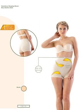 Boxer-style Shaper Shorts, Tummy Control / Boxer gainant sans couture - EU Size